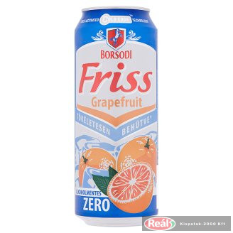 Borsodi Friss Zero Grapefruit alkoholmentes dobozos sör 0,5l
