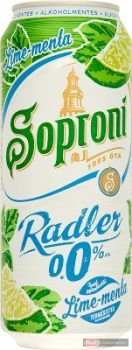 Soproni Radler lime-menta alkoholmentes sörital 0,0% 0,5 l