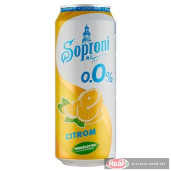 Soproni Zero ízesített sör 0,5L Citromos 0% alk