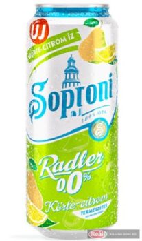 Soproni 0,0% Körte-Citrom 0,5 L doboz   drs