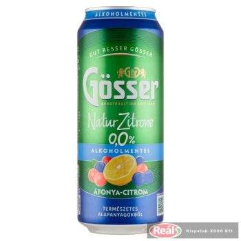 Gösser Natur Zitrone alkoholmentes dobozos sör 0,5L Áfonya-citrom 0% DRS