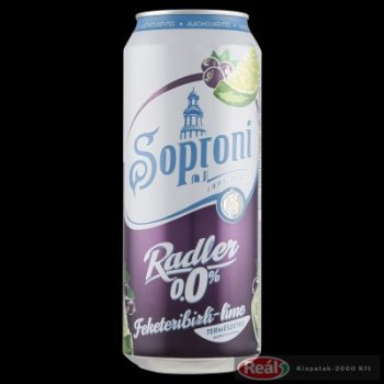 Soproni 0,0% Feketeribizli-lime 0,5 L dobozos sör   DRS