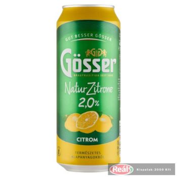 Gösser NaturZitrone 2% Citrom 0,5L doboz   DRS