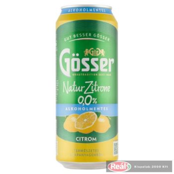 Gösser NaturZitrone 0,0% Citrom 0,5L doboz   DRS