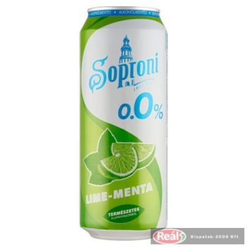 Soproni 0% Lime-Menta 0,5L dobozos Zero ízesített sör DRS