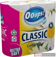 OOOPS toalettpapír 3 rétegű 4 tekercs kamilla classic