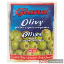 Giana zelené olivy s paprikovou pastou 195/80g