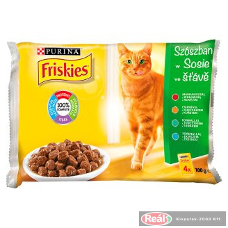 Friskies macskaeledel 4*85g húsos válogatás