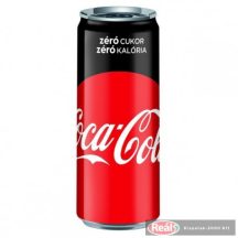 Coca Cola szénsavas üdítő 0,33l Zero dobozos