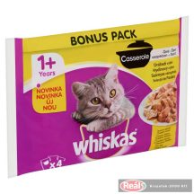 Whiskas tasakos macskaeledel 4x85g szárnyassal casserole
