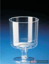 Plastový pohár na stopke na víno 2dl 10ks