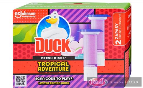 Duck® Fresh Discs® WC-öblítő korong utántöltő 2*36ml Tropical Adventure
