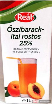 Reál Őszibarackital 25% 1l dobozos tetra gyümölcslé