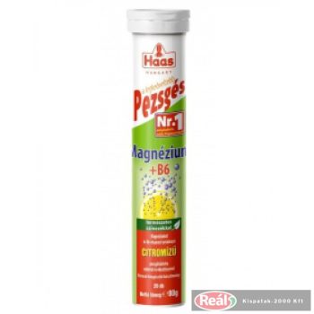 Haas pezsgőtabletta 80g Magnézium+B6 citrom ízű