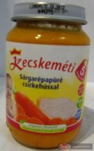   Kecskeméti bébiétel 190g sárgarépapüré csirkehússal (5 hó)