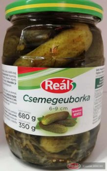 Reál Csemegeuborka 6-9cm 720ml/350g üveges