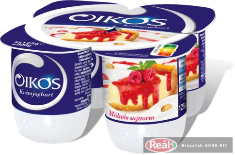 Danone Oikos krémjoghurt 4 x 125g málnás-sajttorta