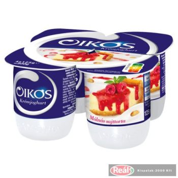 Danone Oikos krémjoghurt 4 x 125g málnás-sajttorta