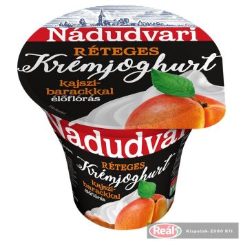 Nádudvari vrstvený ovocný jogurt - marhuľový 180g